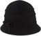 Breiter Kleine Damen Glocke mit Biesen und modischer Schleife Damenhut Filzhut 100% Wolle - One Size Marine