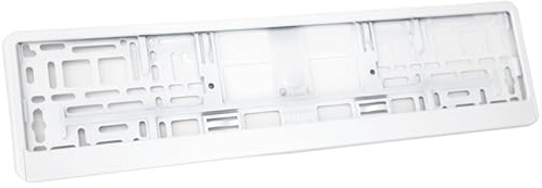 2 x Intense Safari Kennzeichenhalter Nummernschildhalter Hochglanz Weiss Brillant Metallisiert
