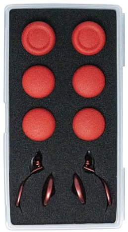 Lot de 4 capuchons de joystick et pagaies arrière pour manette PS5 Edge, accessoires 10 en 1 (rouge)