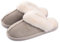 Misolin Damen Herren Hausschuhe Winter Warme Faux Pelz Slippers Weiche Flache Plüsch Pantoffeln Rutschfeste Outdoor/Indoor - mit super Qualität,Santorini, 42.5/44 EU, Etikettgröße: 300 (46-47)