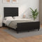 Youuihom Palettenbetten Bettgestell Etagenbetten Tagesbetten Bettgestell mit Kopfteil Schwarz 120x190 cm Kunstleder Geeignet für Wohnungen, Schlafzimmer, Arbeitszimmer, Büros