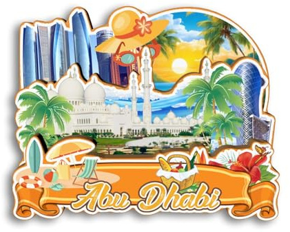 Quwsne Kühlschrankmagnet, Abu Dhabi, Vereinigte Arabische Emirate, Stadt, Reise, Souvenirs, Touristengeschenke, 3D, klassische Sehenswürdigkeiten, handgefertigt, Handwerk, Heimdekoration -2663