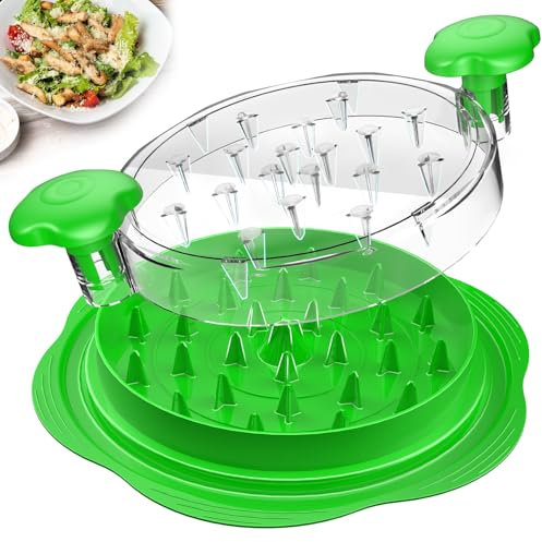 Hähnchen Zerkleinerer 25.5cm Großer Sichtbar Hühnerbrust Schredder Werkzeug Twist mit Bürste und Gabeln, Professionelles Fleischzerkleinerer