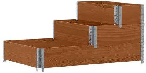 Paletten-Aufsatzrahmen 3-fach massivholz Kiefer robust stabiler Rahmen stapelbares Design faltbares Design 3-stöckiges Design für Lagerung und Transport