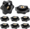 FYting Stella Testa Serraggio Dadi M6,8 Pezzi Dado Di Serraggio Nero Manopola di bloccaggio con filettatura femmina dado in plastica nera M8 per attrezzature industriali per macchinari-32mm