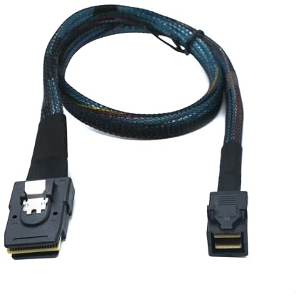 SYSTEM-S SFF-8643 Kabel 50 cm Mini SAS HD zu SFF-8087 Adapter für SSD Festplatte Motherboard