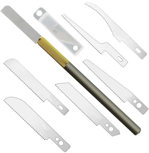 8Pcs Hand Saw, 8-in-1 Multi-Function Hacksaw with Quick Change Blades, Mini Saw for Wood Cutter, Metal, Plastic & Drywall Cutter, Minisaw for Crafts, Jigsaw Hand Tools, Hobby and DIY Projects