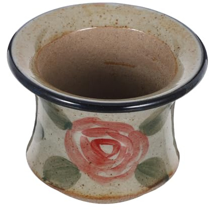 BESPORTBLE Maceta de Cerámica Compacta y Decorativa Pintada a Mano Vintage Diseño Retro con Orificios de Drenaje para Plantas Suculentas de Interior para Terraza