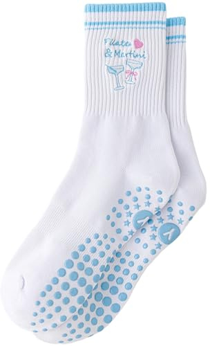 Yawlsow Pilates Stoppersocken für Damen Rutschfeste Yoga Grip Socken | mit Noppen niedlich und bequem für Reformer Ballett Barre Tanz Trampolin Krankenhaus Fitness Zuhause Atmungsaktiv
