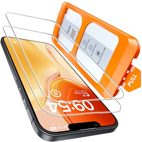 TOCOL for iPhone 16e Screen Protector, Instant Installation, 2 Pack | 9H+ Tempered Glass HD Clear, Coverage Protection, 8FT Military Grade Shatterproof, Anti-Scratch Bubble-Free, Case Friendly