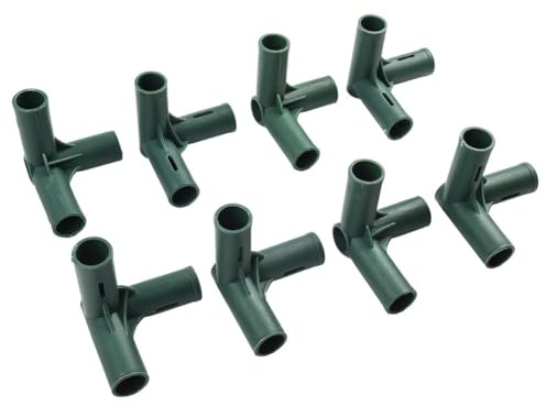 Opatiny Raccordo per telaio serra, 19 mm, in plastica resistente, per tubi in PVC o metallo, confezione da 8