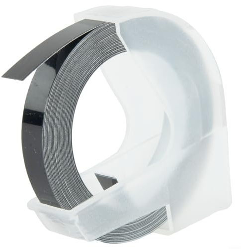 Minhe Prägeband für Etikettierer, mehrfarbig, 6 mm x 3 m, für DYMO 12813/12814/1610/1540/1535/1575/17266 und für Motex 5500A 5500B in Gelb, Grün, Rot, Blau, Schwarz