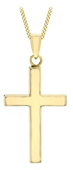 Carissima Gold Damen kette mit 15mm x 25mm Cross Anhänger 9k(375) Gelbgold