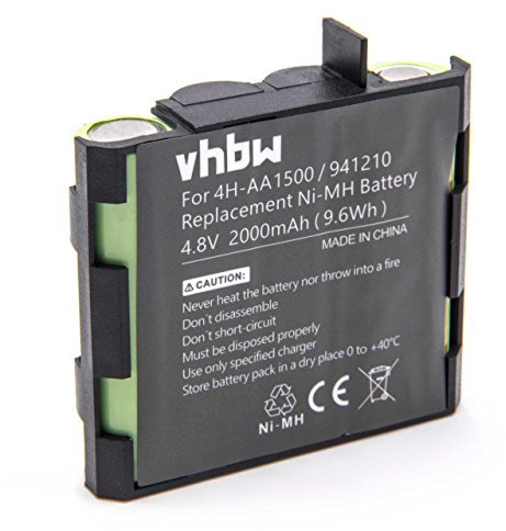 vhbw NiMH Akku 2000mAh (4.8V) kompatibel mit Medizintechnik Ersatz für Muskelstimulator Compex Edge US, Energy, Energy Mi-Ready, Energy, Energy Mi-Ready, Fit