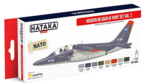 Hataka 8 x 17ml AS64 Acrylic Paint Set - Modern Belgian AF paint set vol. 2