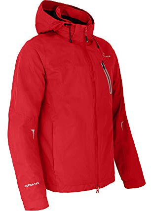 Bergson Moore | Herren Rad-Regenjacke, Netzfutter, 12000 mm Wassersäule, Salsa [108], 60 - Herren