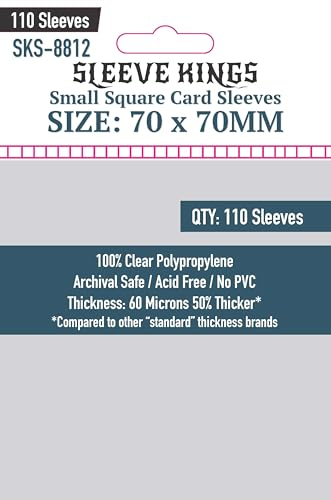 110 X Small Square Card Sleeves 70mm X 70mm
