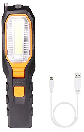 Lampada da lavoro LED Torcia ricaricabile USB, LUXNOVAQ Lampade di ispezione COB portatili Luci di lavoro magnetica girevole con Magnete e gancio e 4 modalità per Auto Garage Meccanico Officina