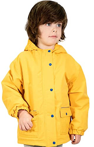 Jan & Jul Wasserdichte Regenjacke Kinder, Warme Matschjacke Gefüttert mit Fleece