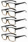 Eyekepper 5er-pack Federscharniere Vintage Herren Lesebrille in Schwarz-Gelb Schildpatt