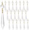 Belle TE Pampilles para arañas con Forma de Hielo (x20) – Perla de Cristal Transparente 11,5 cm para araña, candelabro, prismas, attrapetas, guirnaldas – Colgante de Perlas de Cristal para decoración