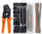 Lot de pinces à sertir à cliquet SN-28B Orange avec 1 550 connecteurs de connexion. Mâle/Femelle Connecteur de connexion 0,1-1,0 mm² Outil de sertissage pour connecteur 2,54/3,96 mm 28-18 AWG