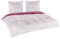 BaSaTex Flokati Polar Fleece Bettwäsche 200x220 cm 2X 80x80 cm 3-teilig Fellimitat Bett Garnitur Bordeaux Weiss