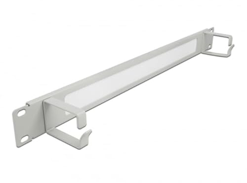 Delock 19″ Kabelmanagement Bürstenleiste mit 2 Bügeln 1 HE grau