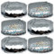 Set Ringelband Polyband Geschenk-Band Geschenkschleifen zum Basteln und Verpacken - glänzend & matt sortiert (Silber, 6 Rollen Geschenkband je 10m)