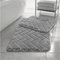 Comfort Collections Memory Foam Bath Mat Set Pedestal Toilet Mat Bathroom Rug 2 Piece Soft Absorbent Non Slip Block Silver Bath Mat (50CM X 80 CM) & Pedestal Mat (50CM X 40 CM) Approximate
