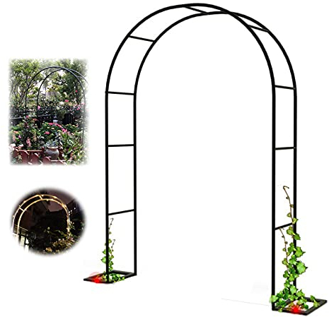 HXFAFA Hochzeitsbogen mit anmutiger Kurve Hochleistungs aus Metall Rundbogen Pergola für Rosen Blumen im Garten Terrasse Kletterpflanzen Garten