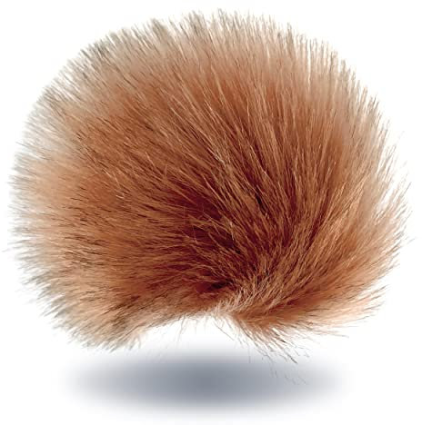 Wohnkult 10-12cm Kunstfell Bommel Pelzbommel Fellbommel Pompon Mützen Anhänger| 16 (Braun)