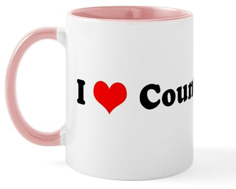 CafePress I Love Country Music Mug 11 oz (325 ml) Ceramic Coffee Mug