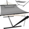 KESSER® Hängematte Hill mit Gestell Kissen Doppelhängematte für 2 Personen-Stabiler Rahmen 200kg Belastbarkeit Indoor & Outdoor XXL Hängesessel Doppel Mehrpersonen Garten Pool Balkon Terrasse, Grau