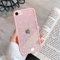 EKAM TPU Back Case for iPhone SE 2022, SE 2020, iPhone 8, iPhone 7 - Glitter Translucent Sparkly Bling Design for Girls Women Liquid Silicone, Anti-scratch Shockproof Protective Cases (Pink)