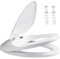 Vinabo WC Sitz mit Kindersitz, Toilettensitz mit Absenkautomatik Toilettendeckel Quick-Release-Funktion und Softclose Klodeckel mit Kindereinsatz Integriert Klobrille in O-Form