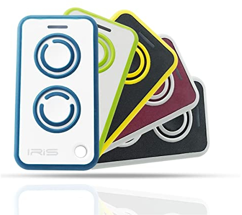 SCHARTEC Mando a distancia universal para puerta de garaje, 433 – 868 MHz, 2 canales, mando a distancia para, por ejemplo, Hörmann Sommer Novoferm Bft Berner Marantec Came Nice, etc. (amarillo)