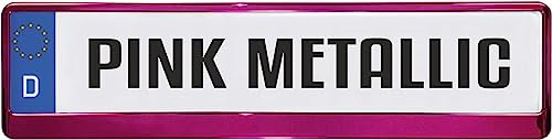 carstyling XXL Design Kennzeichenrahmen Pink Metallic 1 Stück