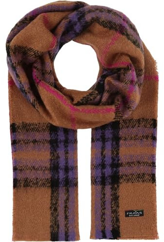 FRAAS Cashmink Schal 63 x 200 cm - Weicher als Kaschmir - Made in Germany - Stola kariert für Damen - Perfekt für Herbst und Winter Royal Purple
