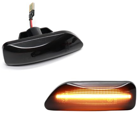 Smoked Lens Amber LED Side Marker Lights for Volvo S60 S80 MK1 V70 MK2 XC70 XC90, Front Fender Indicator Blinker Lamps