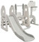 Maxmass Toddler Slide and Swing Set, Children Playground Playset with Basketball Hoop, Long Slide and Climb Ladder, Indoor Outdoor Kids Play Area for Boys Girls (Grey+White, 173x191x120cm)