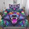 Goofy Cartoon Wolf Bettwäsche-Set, 3D Drucken,Set Mit Kissenbezug Und Bettbezug, Bettwäsche, Zipper Öffnen Und Schließen,Mikrofaser 2-teiliges Set Alle Menschen Geeignet Single（135x200cm）