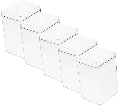 PRETYZOOM 5Er-Box Vitrine schutzbox aufbewahrungsdose Modellbox stauboxen präsentationsständer Figurenpräsentationsbox Acryl Kunsthandwerk Lagerregal Spielzeug Kasten das Haustier