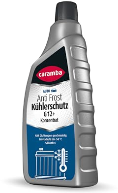 Caramba Anti Frost Kühlerschutz Konzentrat G12+, Frostschutz bis -54 °C und Kühlflüssigkeit im Sommer, Korrosionsschutz, ohne Silikat, 1 l
