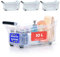 Aufbewahrungsbox- 3er Set Boxen Aufbewahrung 10l, Transparent, aus robustem Kunststoff, Plastikbox mit Rollen für einfache Handhabung, Aufbewahrung Ordnungssystem Aufbewahrungsboxen (10L, 3er Set)