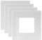 rhinocables Finger Plate Surround for Single Light Switch faceplate or Electrical Plug Socket White Plastic (4)