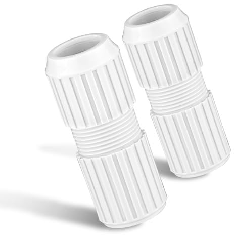 2pcs Pool Pole Cam Locks Replacement, White Swimming Pool Telescoping Pole Lock Pool Pole Parts Universal Extension Pole Connector Telescopic EZ Cam Lock Accessories for Repairing Fixing Pool Pole