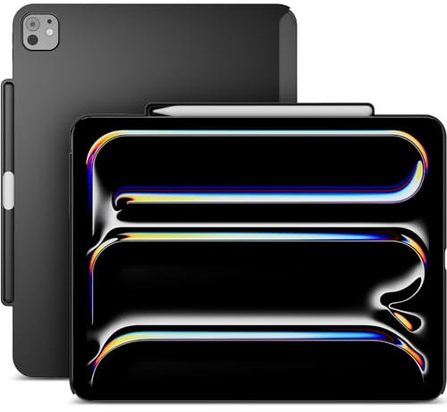SWITCHEASY CoverBuddy Lite für 2024 iPad Pro 13 Zoll - Hülle kompatibel mit Magic Keyboard (M4), Apple Pencil Halter - Schwarz