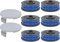 YUETTYY Carrete de repuesto y cubiertas de carrete para cortacésped Ryobi-RLT4027, RLT4125, RLT5027, RLT5127, RLT6030, RLT6130 y accesorios de línea (6+2)