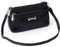 FULEI Damen-Handtaschen, Schultertaschen, klein, quadratisch, weiches PU-Leder, Umhängetasche, elegante Schmetterlings-Dekoration, Schwarz mit silberfarbenen Beschlägen, S